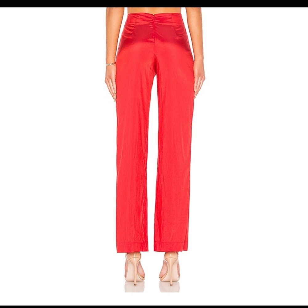 LPA Red Wide Leg High-Waisted Pants - Picture 3 of 13